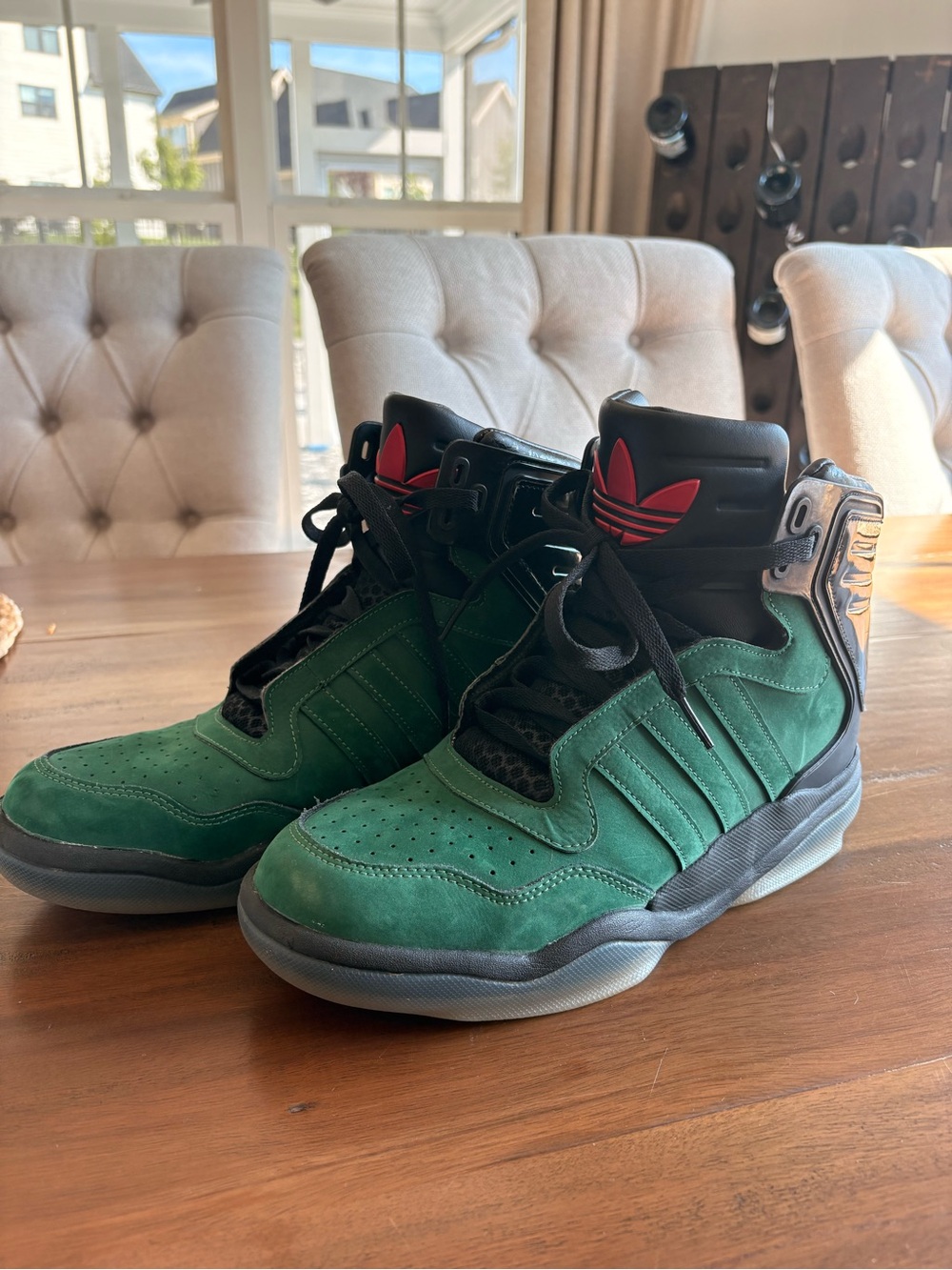 Adidas Tech Street Mid Green Suede Sneakers